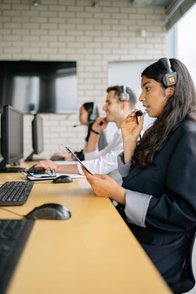 A People Working in the Call Center